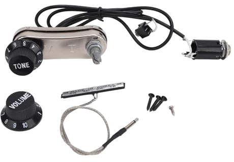 Tonabnehmer-Set für Elektrische Violine mit Lautstärkeregler, Langlebigen Metall-Kunststoff-Materialien, Tonabnehmern, Piezo-Wandler für Elektronische Akustikgitarre, Violine,