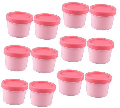 WOONEKY 12pièces Pots De Crème Rechargeables Avec Couvercles Contenants De Masques Et Crèmes Idéaux Pour Voyage Et Stockage