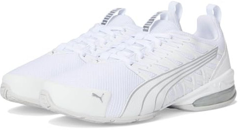 PUMA Women's Voltaic Evo Cross Trainer Sneaker, Puma White-puma Silver, 5 UK
