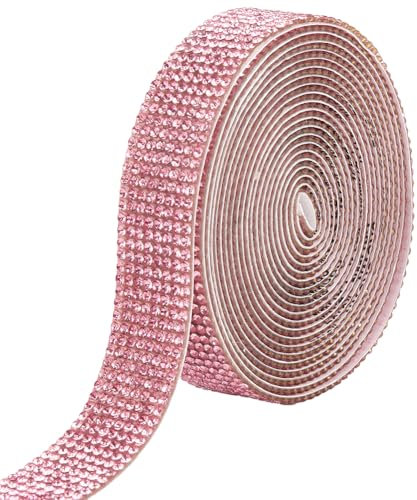 GORGECRAFT 2.7mx18mm Rubans Strass Auto Adhésifs Cristal Diamant Bling Autocollants Rouleau de Garniture Paillettes Gem Ruban Ceinture Ruban pour la Maison Vêtements Anniversaire Cadeau Décorations