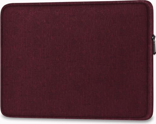 Laptop Sleeve 14 Inch, Shockproof Protective Traveling Computer Cover, Water Resistant Portable Laptop Case Compatible for Lenovo, HP, Dell, Asus, MacBook Air/Pro, Wine Red