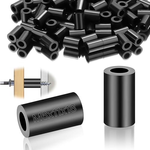 SWTYExt Arandelas Espaciadoras Redondas M6 50 Piezas Arandelas de Goma ABS Arandela Goma 11x18 mm Arandelas Separadoras Arandelas de Plástico Arandela Puerta para M6 / M8 Tornillos