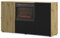 Homlando Kommode AURIS 3D 150 cm mit elektrischem Kamin -Sideboard Highboard - Kommode - Schlafzimmer oder Wohnzimmer - Artisan Eiche/Schwarz Matt