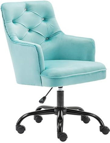 sjdoPulse Bürostuhl Schreibtischstuhl Stuhl Schreibtischstuhl Drehstuhl Ergonomischer Stuhl Mit Mittlerer Rückenlehne Aus Samt Bürocomputer Drehbarer Schreibtisch-Arbeitsstuhl, Er,Grey Wolf