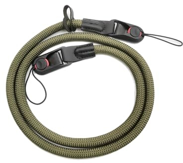 Viojrlly Appareil Photo Ajustable Dragonne Poignet, Sangle Appareil Photo avec Système de Dégagement Rapide, Caméra Épaule Courroie, Fermeture Rapide pour Appareils Photo Caméscope (Vert armée)