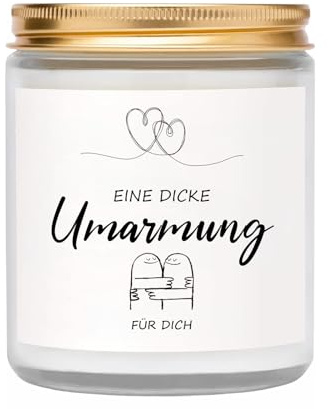 Geschenke für Freundin Umarmung Lavendel Duftkerze Mutmacher Geburtstag | Geschenk für Frauen Beste Freundin, Geschenke für Frauen Mama Schwester Kollegin zum Weihnachten Geburtstag