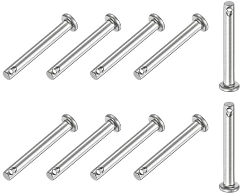M METERXITY 10 Stück Einloch Klauenstifte M3 x 25mm 304 Edelstahl Flachkopf | für mechanische Verbindungen/Fixteile/Schiffsausrüstung, Verbindungsscharnierstift wiederverwendbar, Klauenstifte