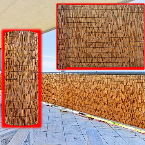 Bambus Sichtschutz Zaun Bildschirm für Garten Outdoor Dekor 90 x 5 m Natur Bambus Fechten Rollen Ideal für Galerie Restaurant Hotel Terrasse Privatsphäre