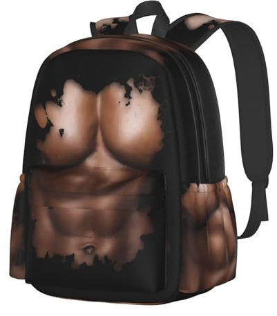 Tagesrucksack Realistische Brust Sixpack Gefälschte Bauchmuskeln Rucksack Mädchen Schulranzen Mode Schultasche, Für Schule, Tägliche Nutzung, Outdoor