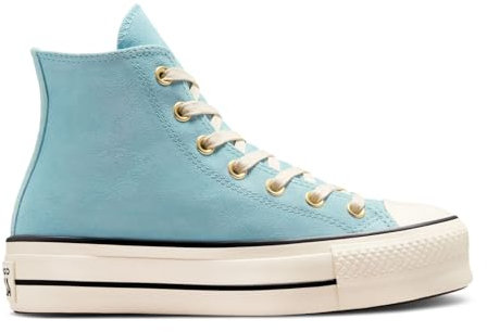 Converse Chuck Taylor All Star Lift Women's Lace Up Canvas Sneaker, Vernal Pool/Natural Ivory, 3.5 UK