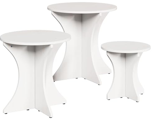 vidaXL Rundes Couchtisch Möbel für Wohnzimmer – Rustikaler Akzent aus Kiefernholz