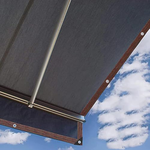 Bei Carport - Auvent imperméable - Protection UV - 3 x 4 m - Pour pergola, jardin, plantes, poulailler, cour - Noir - 3 x 6 m