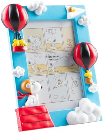 Grupo Erik Snoopy Bilderrahmen Rahmen 10x15 Merh Geschenke | Fotorahmen Bilderhalter - Rahmen Deko - Ofizielle Peanuts Snoopy Deko Geschenke Fanartikel