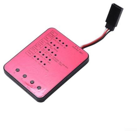 ESC Programmierkarte RC Auto Elektronischer Geschwindigkeitsregler LED Programmkarte LED ESC Programmierkarte für bürstenlose Controller mit einstellbarer Rückwärtskraft und Spannungserkennung (rot)