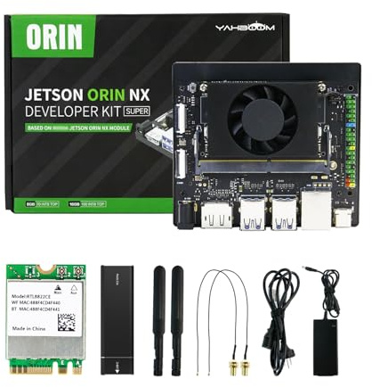 Yahboom Jetson Orin NX 16GB SUPER Without SSD Kit,157 Tops | Ubuntu 22.04 System AI Smart Robot K-it Heat Dissipation Suitable for Electronic Projects