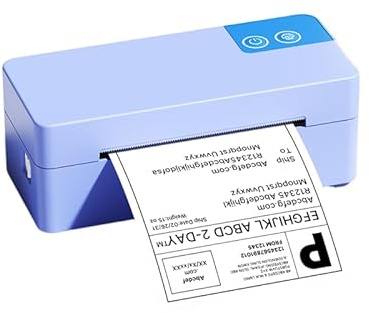 CHIVALZ PL50E Thermal Label Printer, 203 DPI High-Speed Shipping Label Maker, Wireless & USB Connection, Compatible with Smartphone/PC, Easy Setup.15 Sheets of 4x6 Label Paper Included.