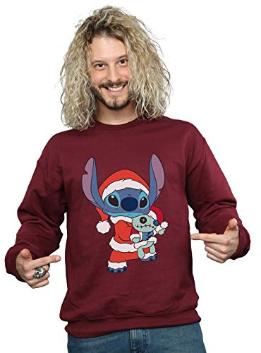 Disney Men's Lilo and Stitch Stitch Christmas Sweatshirt
