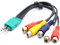 3,5 mm + 2,5 mm 5RCA audio video AV componente adattatore cavo di ricambio per Samsung LED LCD TV
