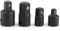 KIMISS 4Pcs Clé à douille universelle, 1 / 4in 3 / 8in 1 / 2in Adaptateur de manchon de clé électrique Convertisseur Joint de prise d'entraînement en acier au chrome-vanadium(Noir)