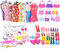Miotlsy Kleidung Accessories für Barbie Puppen 20 Set Kleid Dress 30 Stück Schmuckzubehör erhalten Halskette Spiegel Kleiderbügel 20 Paar Schuhe und 10Pcs Handtasche für 11,5 Zoll Mädchen Puppen