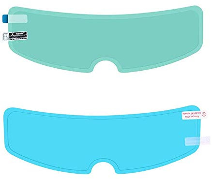 Parche Universal para Casco a Prueba de Lluvia y antivaho, Lente de Casco de Motocicleta Pegatinas de película antivaho y a Prueba de Lluvia (2 in 1)