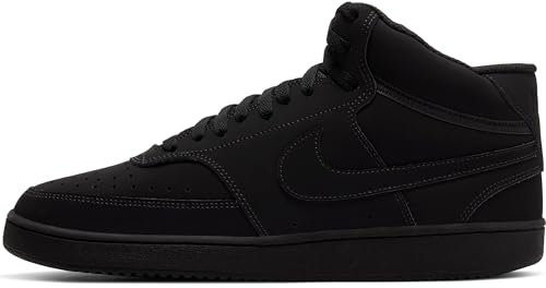 NIKE Homme Court Vision Mid Sneaker, Noir, 45 EU
