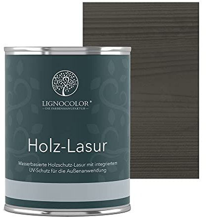 Lignocolor® Holzlasur (750ml Graphitgrau) schützende Lasur für Außen & Innen Wasserbasis