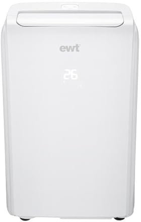 Ewt Climatiseur Mobile Monobloc 2600w 25m2 - SNOWAIR9C (Déshumidificateur, Télécommande, Poignées de transport, Roulettes, Longueur du flexible: 150 cm)