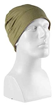 Mil-Tec BW Fleece Mütze • Klassische Feldmütze mit wärmendem Fleece-Innenfutter • Einfache Beanie Mütze aus 100 % Polyester • Helmtaugliche Unisex Wintermütze • Farbe: Oliv