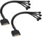 GINTOOYUN 2 PCS SATA to 3Pin/4Pin Case Expansion Fan Cable - 15 Pin SATA to 4x 3Pin/4Pin 12V Computer Cooling Fan Hub for CPU, Motherboard, etc (10.2 Inch)