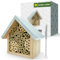 Garden Locker Wild Bee House Insektenhaus mit Metalldach, kleines Insektenhaus mit Reinigungsbürste, zieht Bienen an