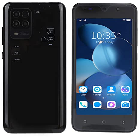 Elprico 8Pro Mobiltelefone, 5-Zoll Dual SIMSmartphone Ohne Vertrag, RAM 2 GB ROM 32 GB, 2 MP + 5 MP-Kamera, 2200 MAh, Gesichtserkennungs-Handy für Android(Schwarz)