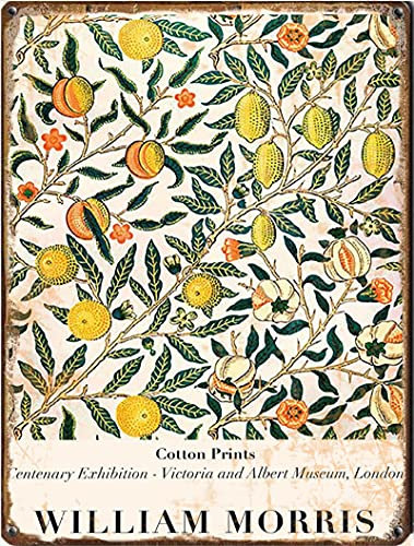 Metallschild William Morris Ausstellung, William Morris Druck, Tapete, Moderne Galeriewand Aluminium Metallschild Vintage Wanddekoration Nostalgie Blechschild Vintage Für Badezimmer Bar 20x30 cm