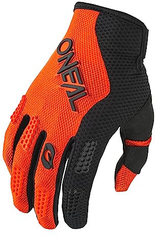 O'NEAL | Fahrrad- & Motocross-Handschuhe | MX MTB FR Downhill | Passform, Luftdurchlässiges Material | Element Glove RACEWEAR V.24 | Erwachsene | Schwarz Orange | Größe M