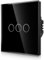 CNBINGO Interruptor de luz táctil empotrado en negro - Triple con LED de estado y panel de cristal - No requiere cable neutro - 3 vías - 500 W/compartimento