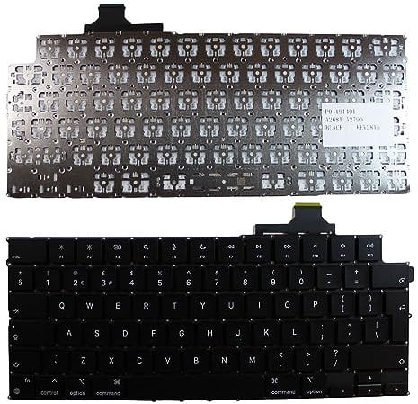 Power4Laptops UK Layout Black Replacement Laptop Keyboard Compatible With Apple MacBook Air 13 Inch M2 2022