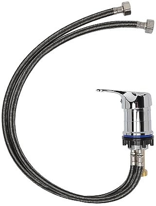 Sonew Shampoo Bowl Faucet, Zinc Alloy Salon Shampoo Basin Mixer Sprayer with 70cm Tube Replacement Hot Cold Mixer Faucet for Hair Salon
