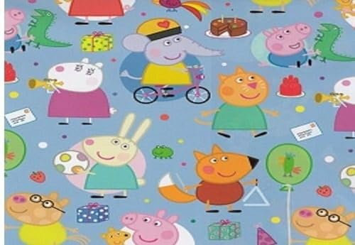Peppa Pig Papier-Geschenkpapier, 76,2 cm x 1,5 m, Premium-Rolle, lebendiges Design, perfekt für Partys und Kindergeburtstage