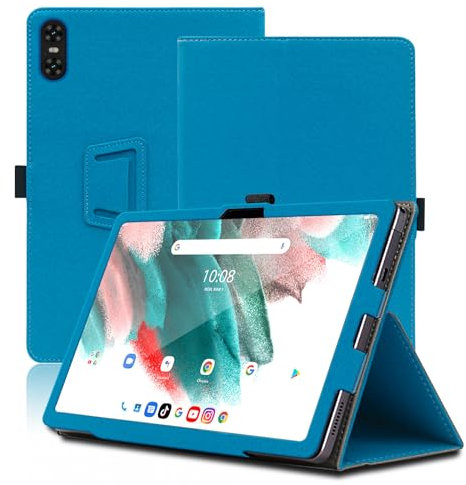 Funda para UMIDIGI A15 Tab, 11 Inch, UMIDIGI A15 Tab Tablet Funda, Funda Protectora Plegable con Soporte para Lápiz y Correa para la Muñeca, Protección Total. (Azul Claro)