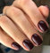 Faux Ongles Court MouyouGlow,Ovale Carré Foncé Rouge Glossy Couleur Unie Press on Nails avec Colle à Ongles,Dark Red Solid Acryl Fake Nails