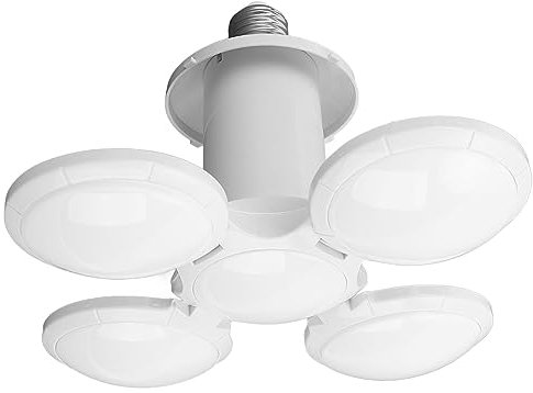 Biitfuu 40 W LED-Energiesparlampe, Faltbar, Fußball-Stil, Acryl-Glühbirne, Ringe, Maximale Helligkeit, E27