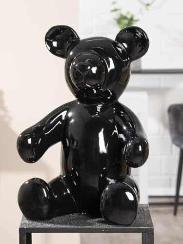 Casablanca große Deko Figur Bär XL - moderen Skulptur Statue - Design Dekoration Geschenk - Farbe: Weiß - Höhe: 45 cm