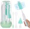 Wrischan Electric Baby Bottle Brush Set,Portable Bottle Brushes for Cleaning with UV Steriliser,Milk Frother Electric,Nipple and Straw Brush,Bottle Drying Rack,Baby Travel Essentials, Green