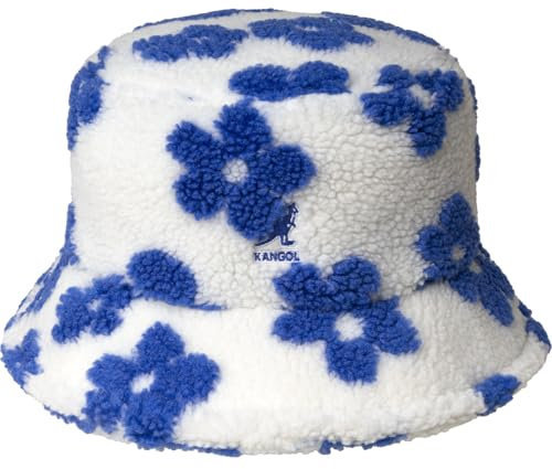 Kangol, FLORAL Fleece Bucket K5422, White/Blue, L
