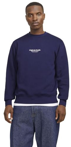 JACK & JONES Herren Jorvesterbro Sweat Crew Neck Noos 12241694 ,Ocean Cavern ,XL