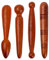 Dokeno 4-teiliges Fuß Holz Massagestab-Set, Triggerpunkt Massage-Werkzeug für Profis für Beinen, Schultern, Rücken Akupunktur Massage