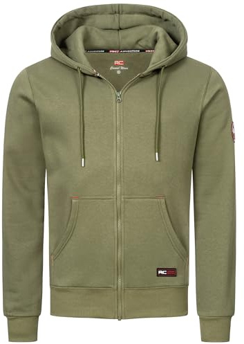 Rock Creek Sweatjacke Herren Hoodie Reißverschluss H-387 | Sweatjacke für Herren mit Kapuze und Reißverschluss, bequemer Hoodie für Alltag, Freizeit, Sport und Streetwear