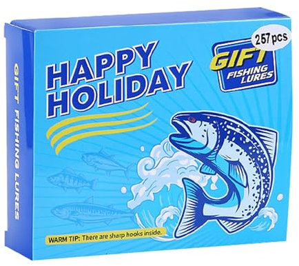 Adventskalender Für Angler 2024, 257-teiliges Angelzubehör-Köder-Set, Adventskalender Mit Angelködern Als Geschenk Für Angler, Weihnachts-Countdown Mit Angelködern Für Männer