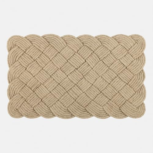 Loberon Fußmatte Harman, Dekoratives Flechtmuster, Robust & Langlebig, Indoor & Outdoor geeignet, 60x90 cm, Wohntextilien, Wohn-Accessoire, Jute, beige