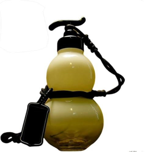 ZVUTRCUV Botella de agua Calabash, botella de agua Wukong Calabash grande negra de 26 oz para gimnasio y uso diario, correa de hombro, cinturón, paja, espacio (verde)